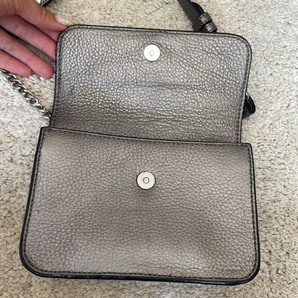 Rudsak leather crossbody bag - silver color - Picture 3 of 5